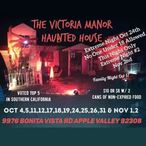 Victoria Manor Haunted House, High Desert Haunted House, High Desert, Apple Valley, CA, Home Haunt